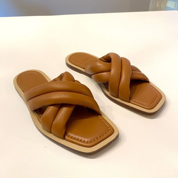 Lafayette Women's 148 New York Donne‎ Tan Leather Slide Sandals EU Size 38 US 7 - Picture 2 of 7